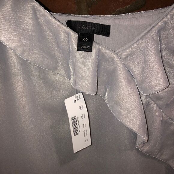 NWT J Crew Velvet Ruffle Tank Top - Sz 00 - Picture 9 of 9